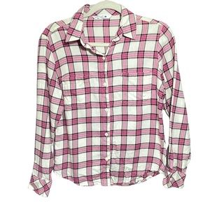 Lee Riders Women's Button Up Shirt Size S Plaid Cotton Multi Color Long Sleeve